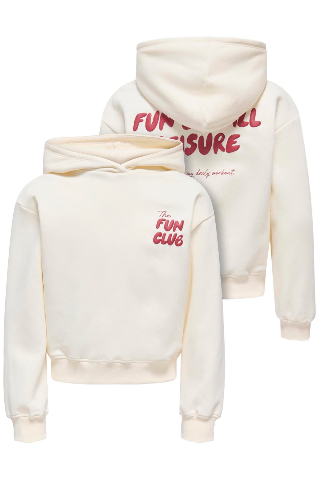 KIDS ONLY GIRL hoodie met backprint - ecru