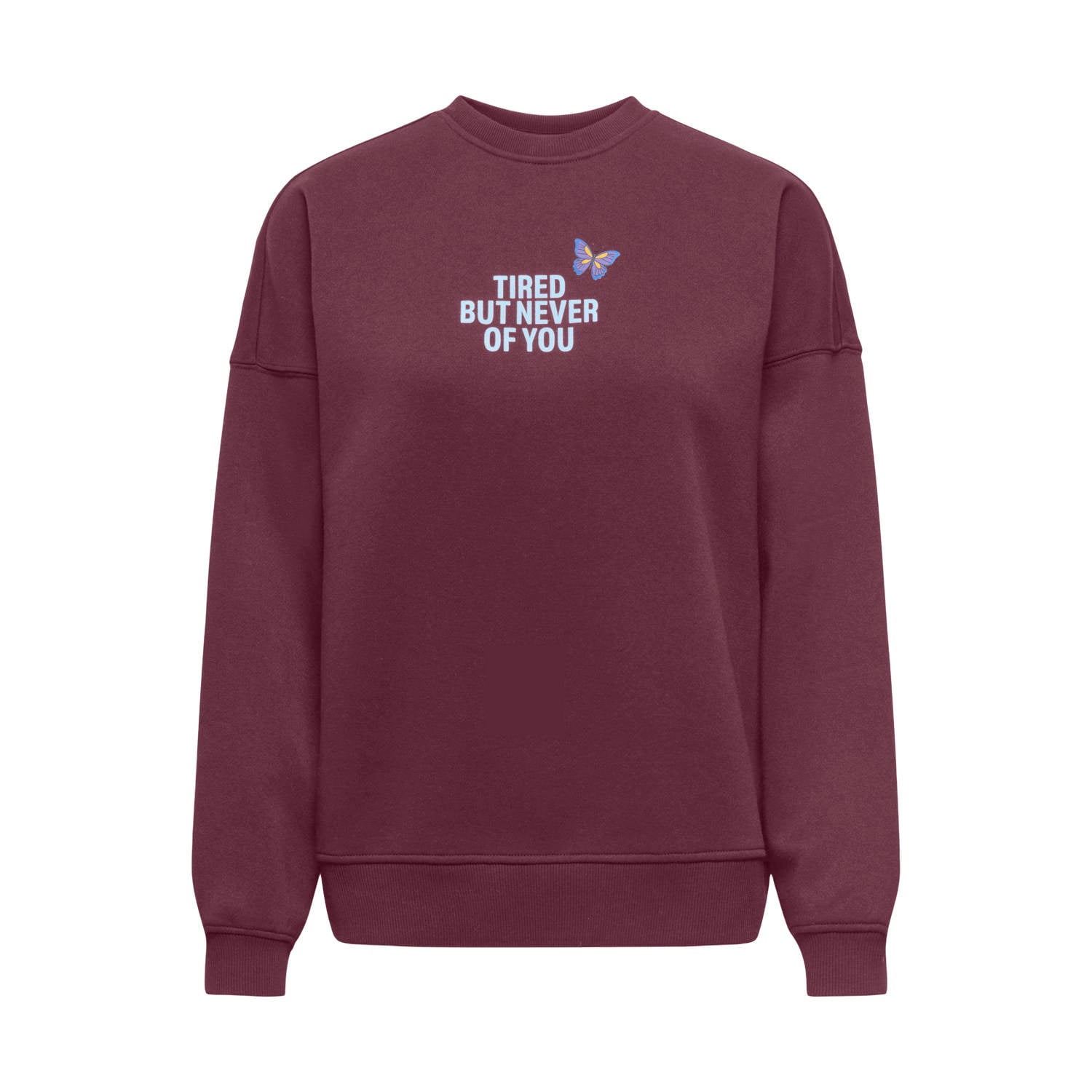 ONLY KIDS GIRL sweater met backprint donkerrood