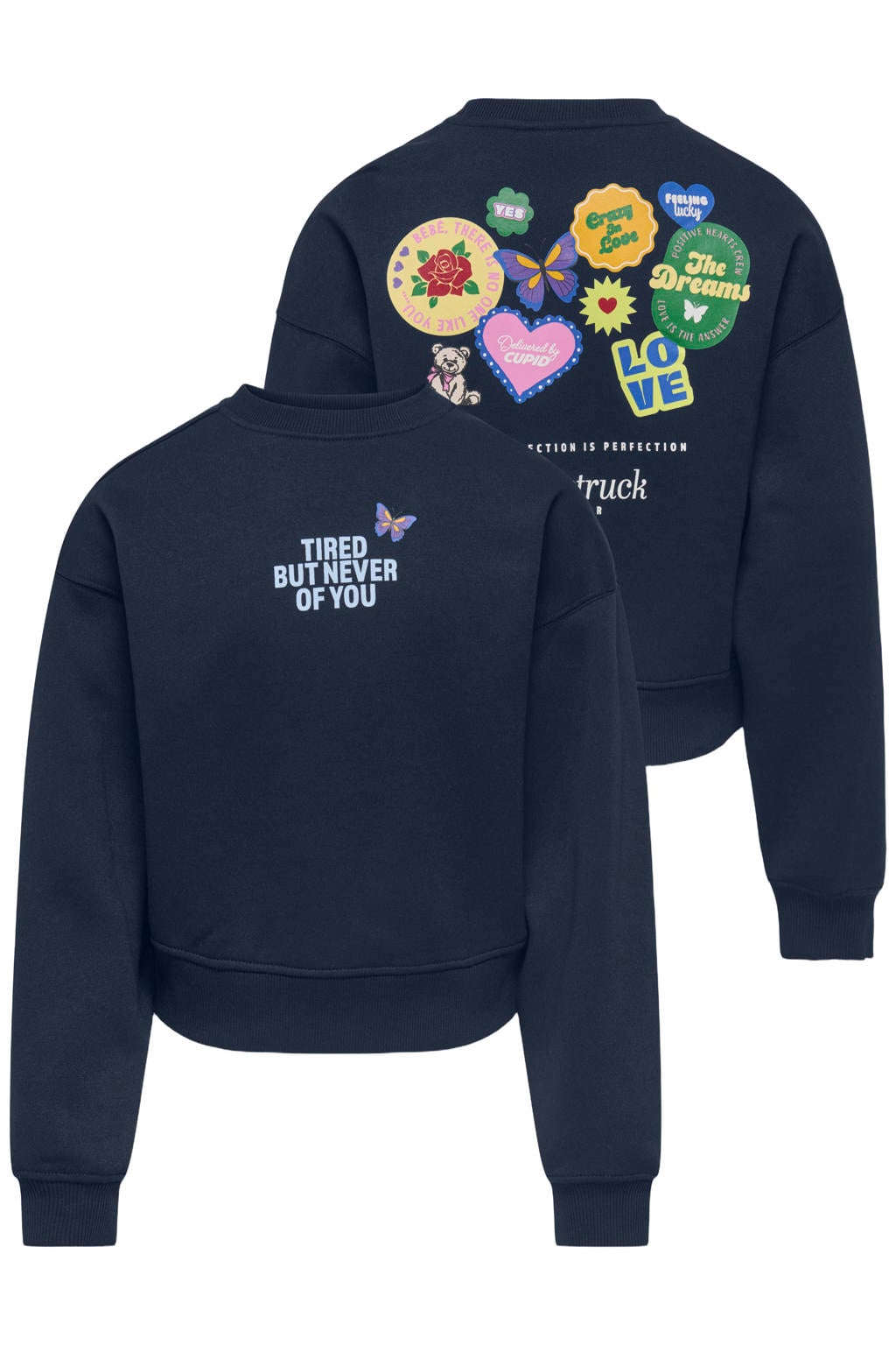 KIDS ONLY GIRL sweater met backprint - donkerblauw