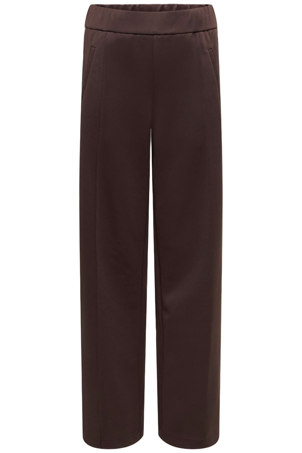 Donkerblauwe meisjes KIDS ONLY GIRL wide leg casual broek met effen