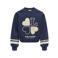 KIDS ONLY GIRL rechtvallende sweater met print - donkerblauw