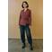 VERO MODA blouse met krijtstreep - roodbruin