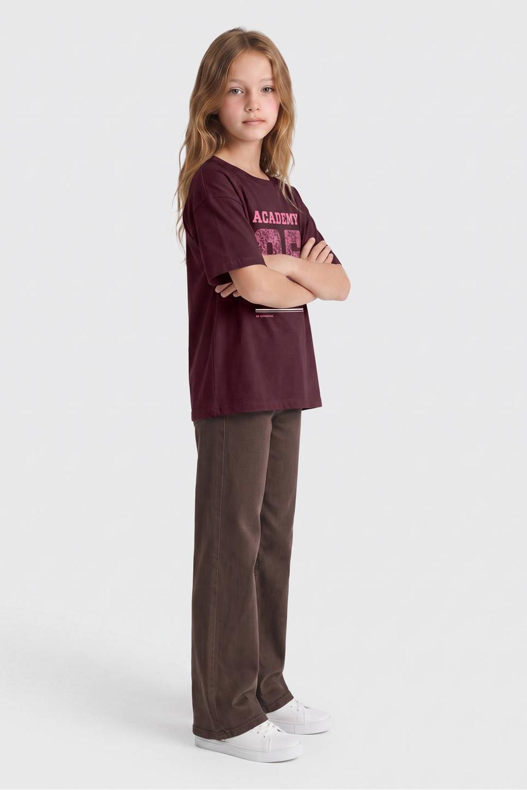 KIDS ONLY GIRL KOGJUICY wide leg jeans - donkerbruin
