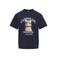 KIDS ONLY GIRL rechtvallend gebreide T-shirt met print - donkerblauw