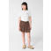 Shoeby korte tule plooirok met print - bruin