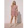 VERO MODA mini jurk met ruches - oudroze