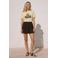 VERO MODA regular fit T-shirt met tekst - geel