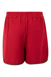 thumbnail: Shoeby viscose straight leg korte broek met strass-steentjes - rood