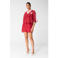 Shoeby straight leg casual short met print - rood