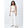 MANGO TEEN one shoulder top met borduursels - wit
