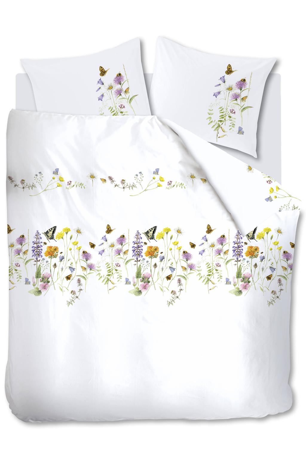 Marjolein Bastin Butterfly Paradise katoenen gebloemd lits-jumeaux dekbedovertrek 240x220 cm - multi