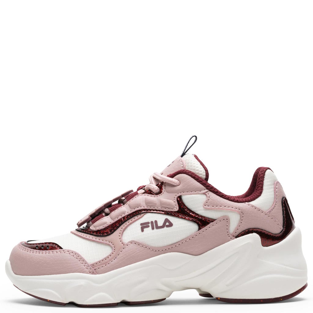 Roze en ecru jongens en meisjes Fila COLLENE FL sneakers - van mesh-pu/voering: mesh/voetbed: eva met veters