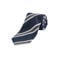 WE Fashion katoenen gestreepte stropdas - donkerblauw