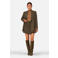 IBANA high waist regular fit casual short - donkergroen