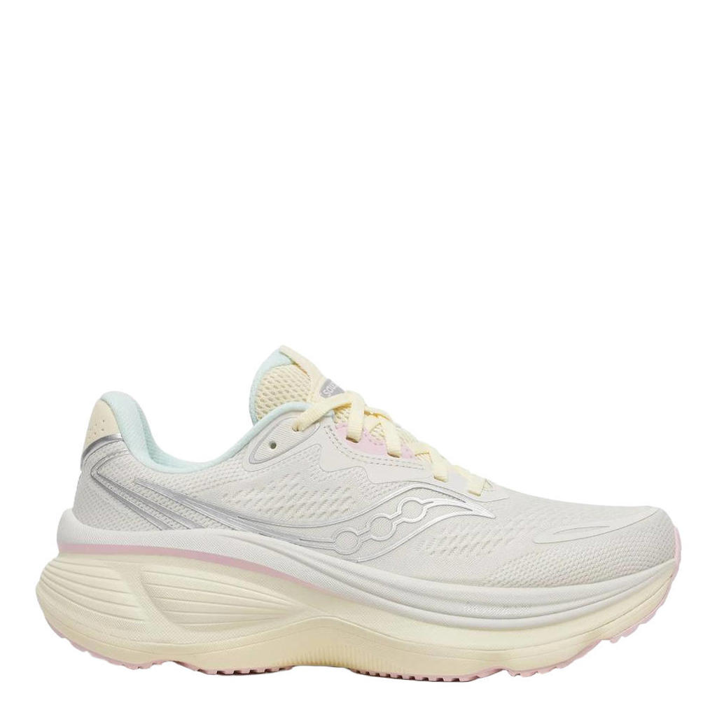 Lichtroze en lichtblauwe dames Saucony Hurricane 26 hardloopschoenen - van mesh/voering: mesh/voetbed: eva met veters