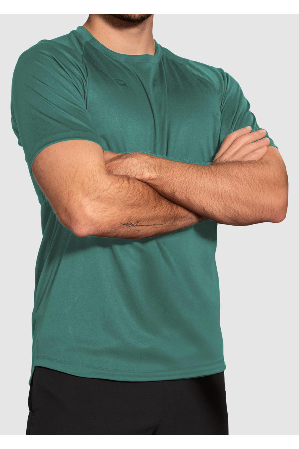 Groene heren Stanno senior sportshirt van polyester met korte mouwen en ronde hals