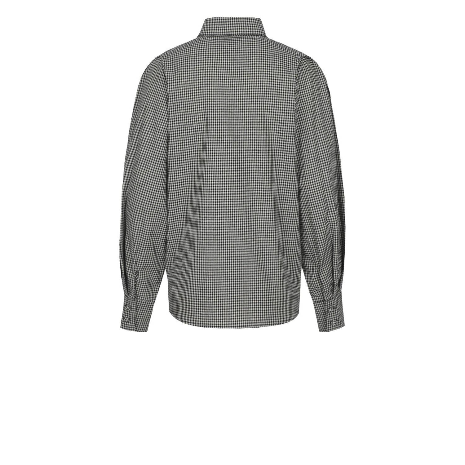 CS the Label geruite blouse zwart wit