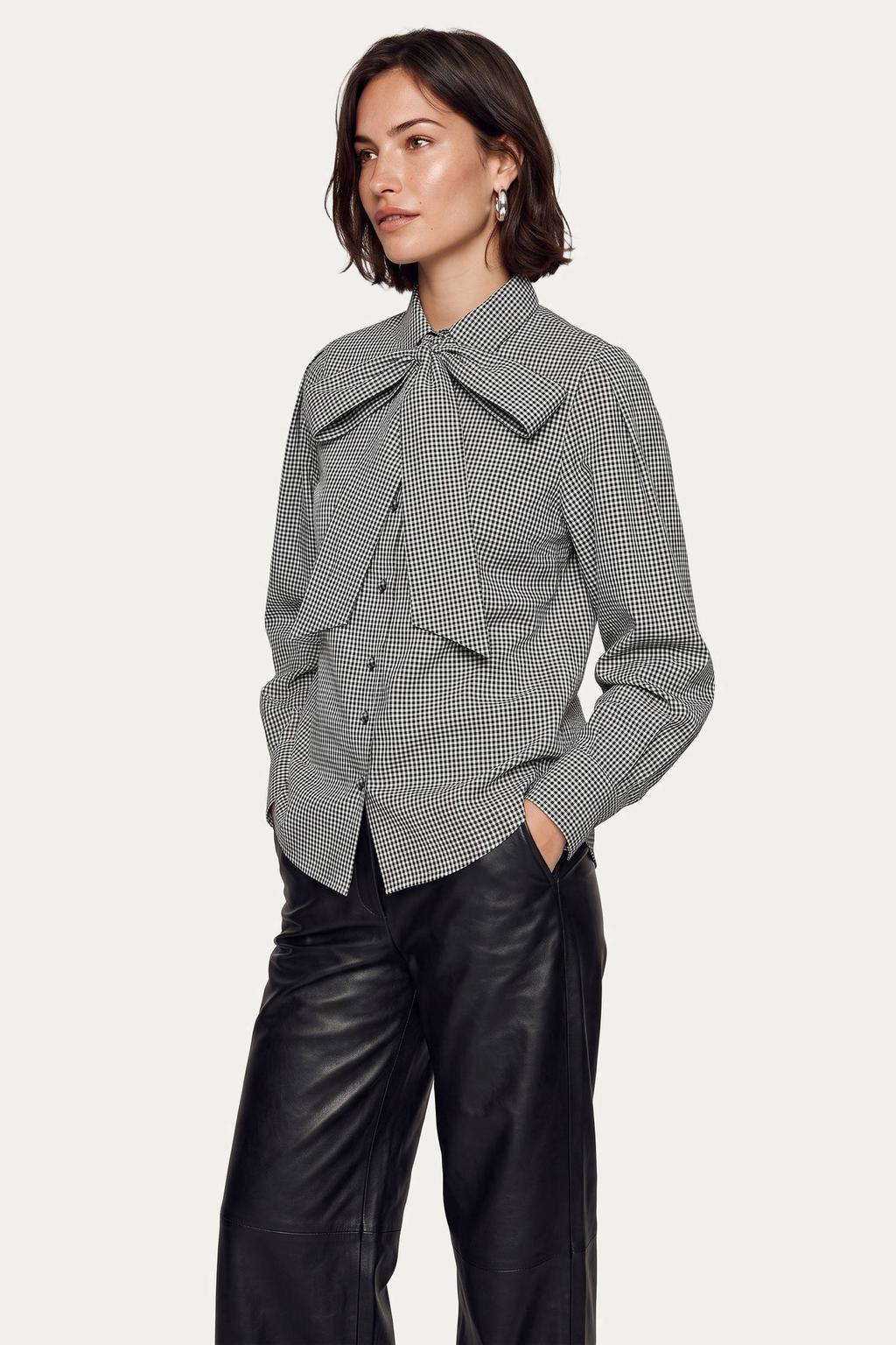 CS the Label geruite blouse - zwart/wit