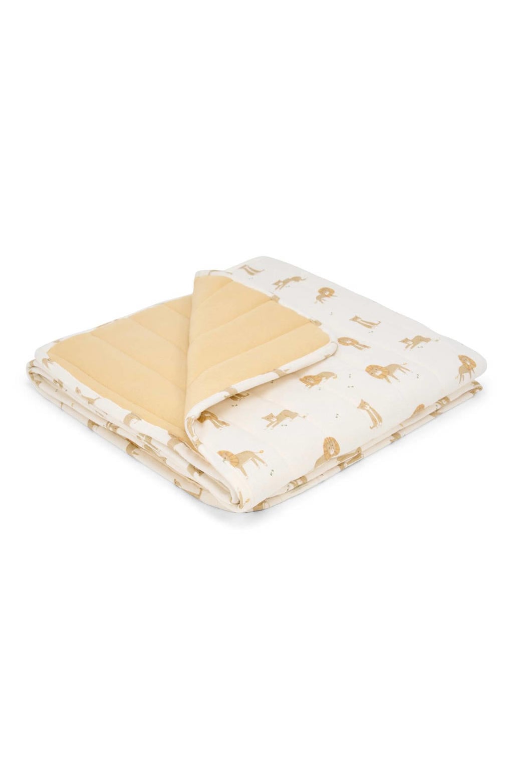 Little Dutch ledikantdeken (140x110 cm) - Geel - Safari Leo