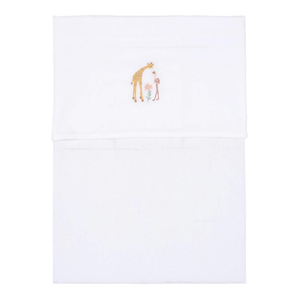 Little Dutch ledikantlaken Flamingo - Wit (140x110 cm)