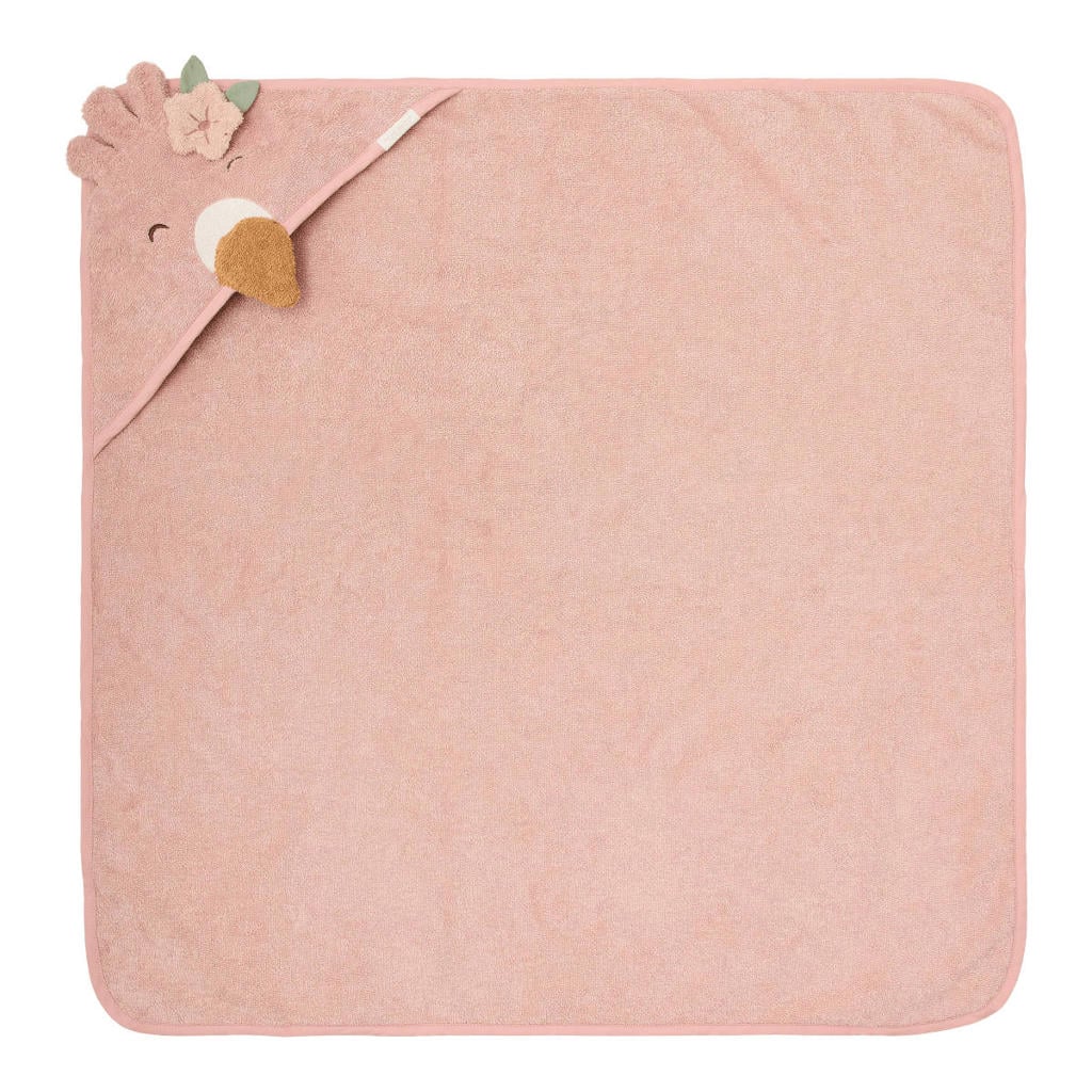 Little Dutch badcape Flamingo - Roze - 100x100 cm
