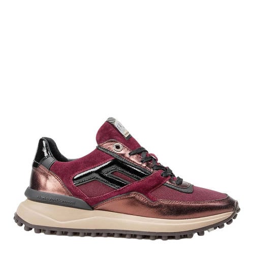 Floris van Bommel Noppi 52.05 leren sneakers bordeaux