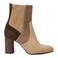 Floris van Bommel Kaci 01.09 suède enkellaarzen met blokhak en panterprint - beige/bruin