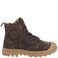 Palladium PAMPA HI ZIP WL WILD leren sneakers met profielzool - donkerbruin