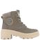Palladium leren sneakers met blokhak - grijs
