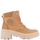 Palladium leren sneakers met blokhak - cognac