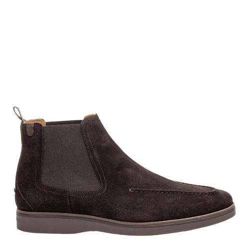 Floris van Bommel De Oister 07.02 suède chelsea boots donkerbruin
