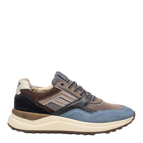 Floris van Bommel leren sneakers blauw