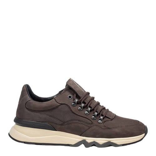 Floris van Bommel De Zager 01.29 suède sneakers donkerbruin