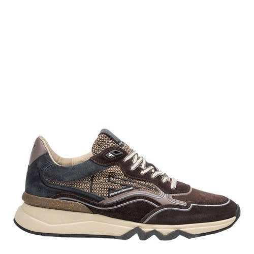 Floris van Bommel De Zager 03.14 suède sneakers donkerbruin