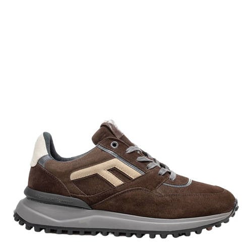 Floris van Bommel Noppi 29.70 suède sneakers donkerbruin
