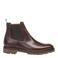 Floris van Bommel suède chelsea boots met profielzool - donkerbruin
