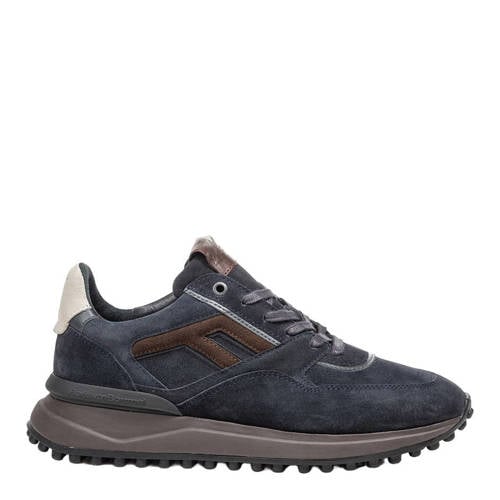 Floris van Bommel Noppi 29.69 suède sneakers donkerblauw