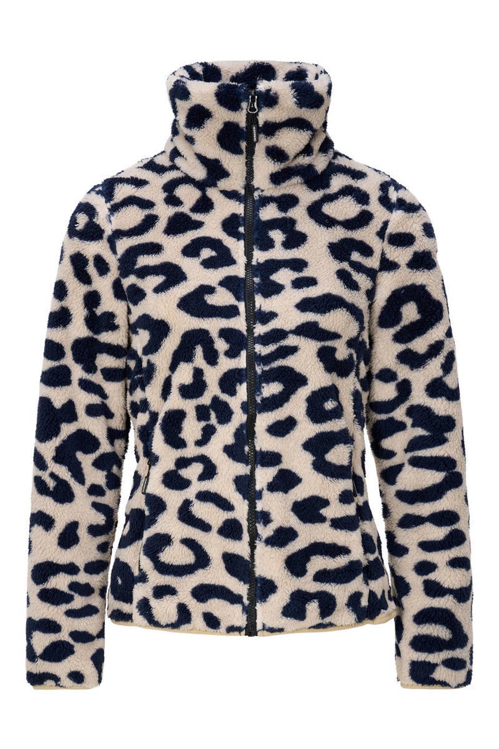 Nordberg Fenna fleece vest - ecru/dierenprint