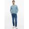 s.Oliver katoenen relaxed fit gebreide trui - blauw