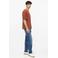 s.Oliver relaxed fit gestreept T-shirt - roodbruin
