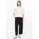 s.Oliver barrel cropped pantalon met plooien - zwart