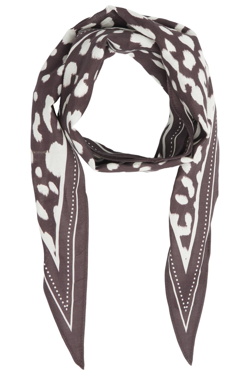 s.Oliver bandana met panterprint donkerbruin