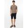 s.Oliver regular fit gebreide gestreepte polo - bruin