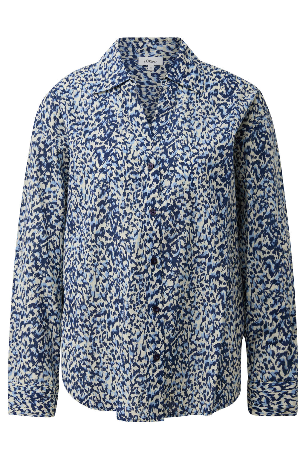 s.Oliver blouse met print - donkerblauw
