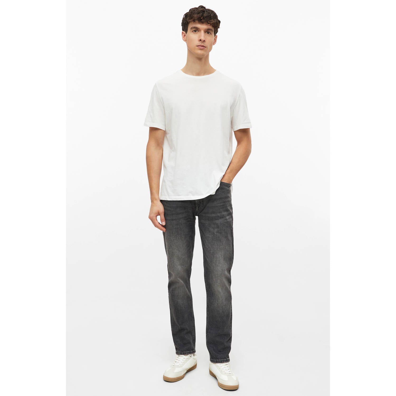 S.Oliver tapered regular fit jeans antraciet