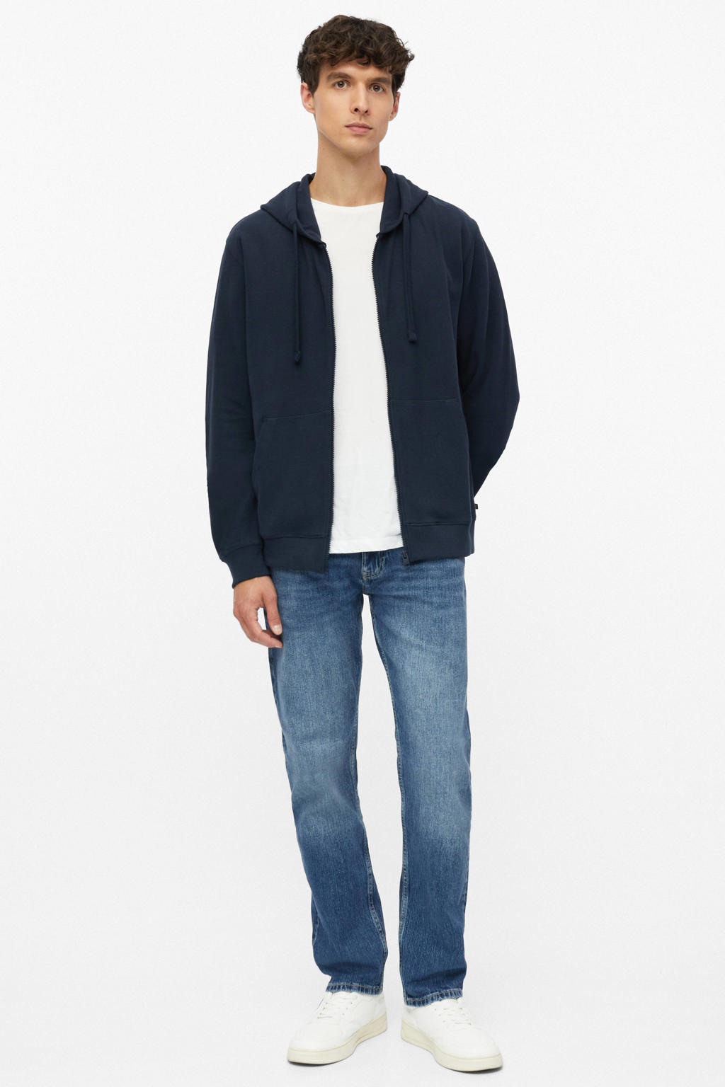 s.Oliver katoenen sweatvest - blauwzwart
