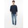 s.Oliver regular fit longsleeve - blauwzwart