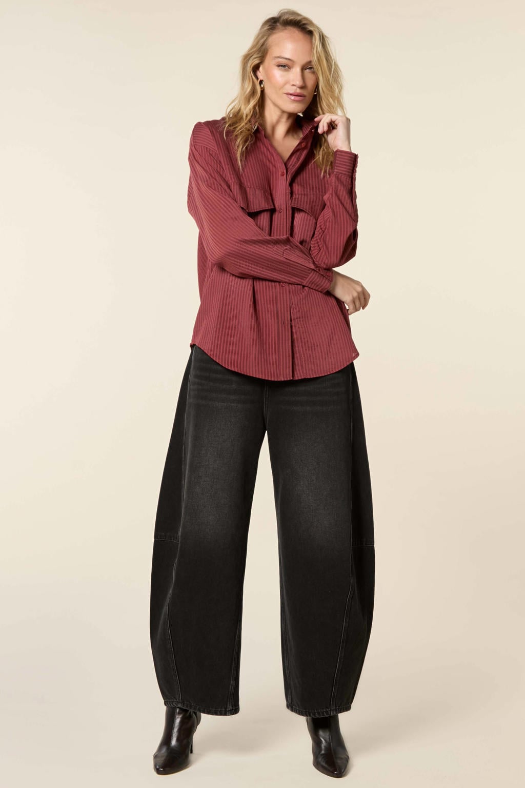 Homage to Denim high barrel jeans - zwart
