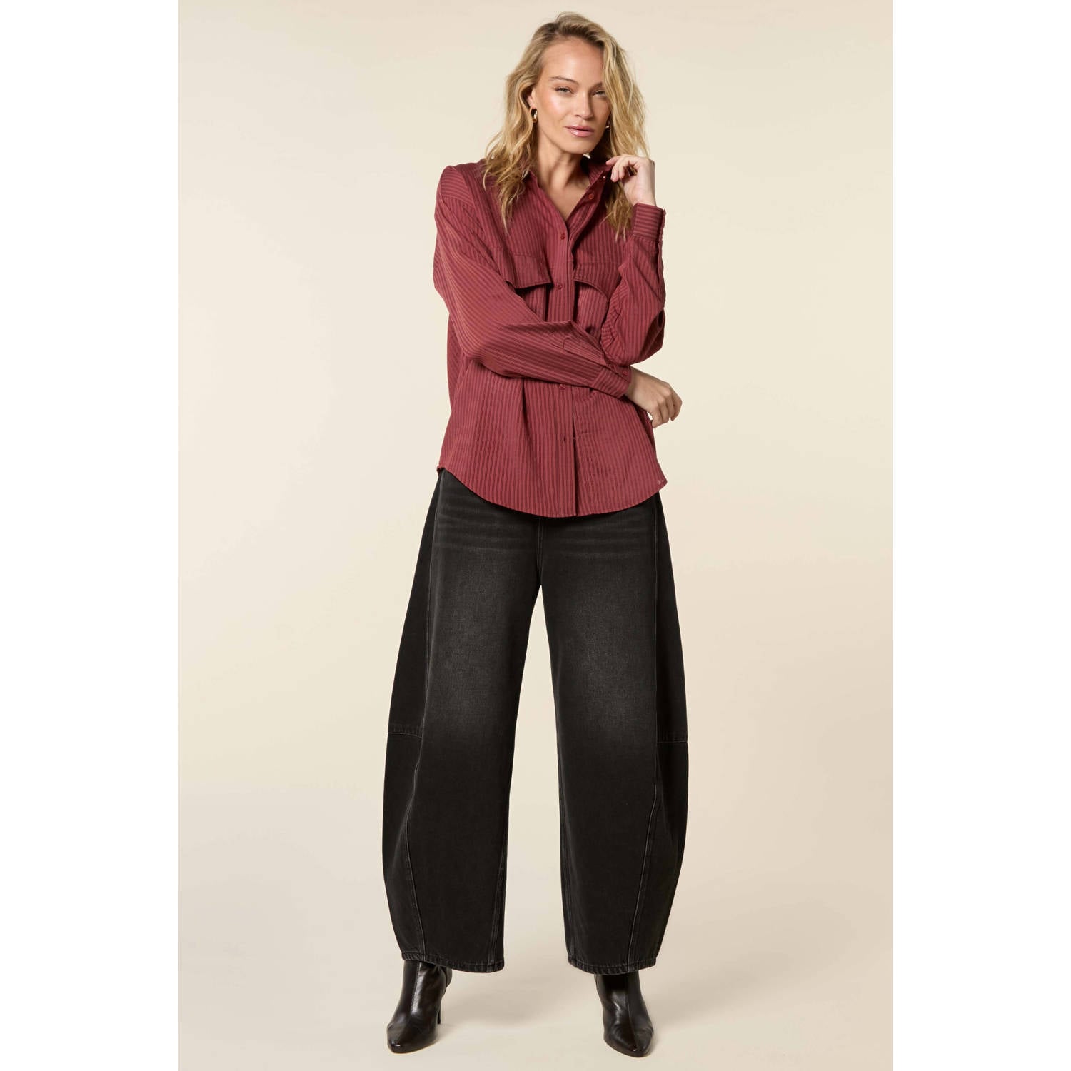 Homage to Denim high barrel jeans zwart