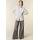 Homage to Denim wide leg jeans met ceintuur - grijs